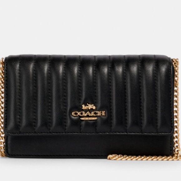 COACH Linear Quilting Belt/Crossbody with chain - Picture 3 of 16